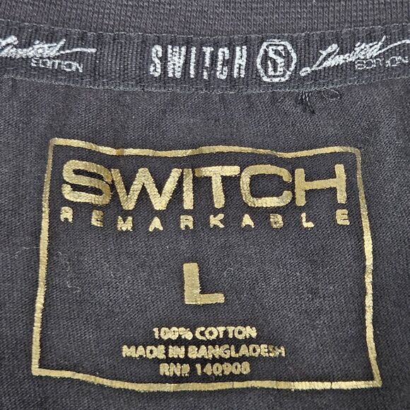 Switch Remarkable Shirt Mens L Red Black Winnie The Pooh King Winning - Picture 4 of 5